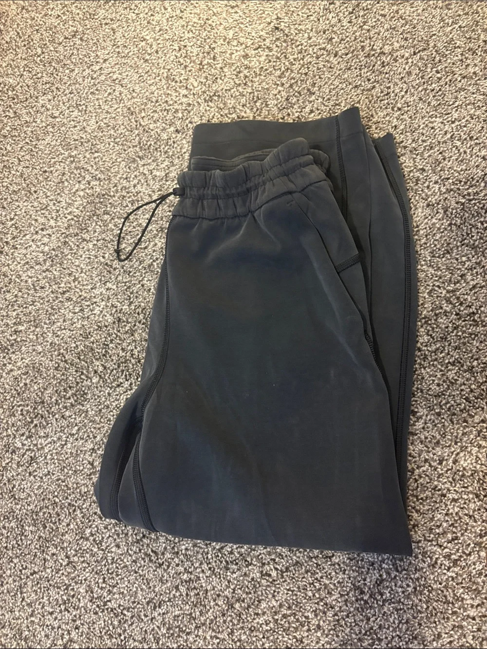 Women’s  Black Drawstring Sweatpants - Comfortable Everyday Joggers